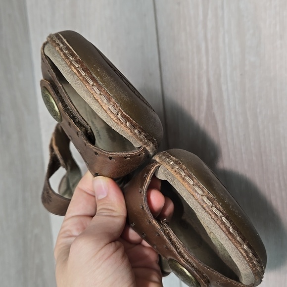 Taos Women Brown Hook&loop Leather Sandals Shoes Sz 8 - Picture 6 of 12